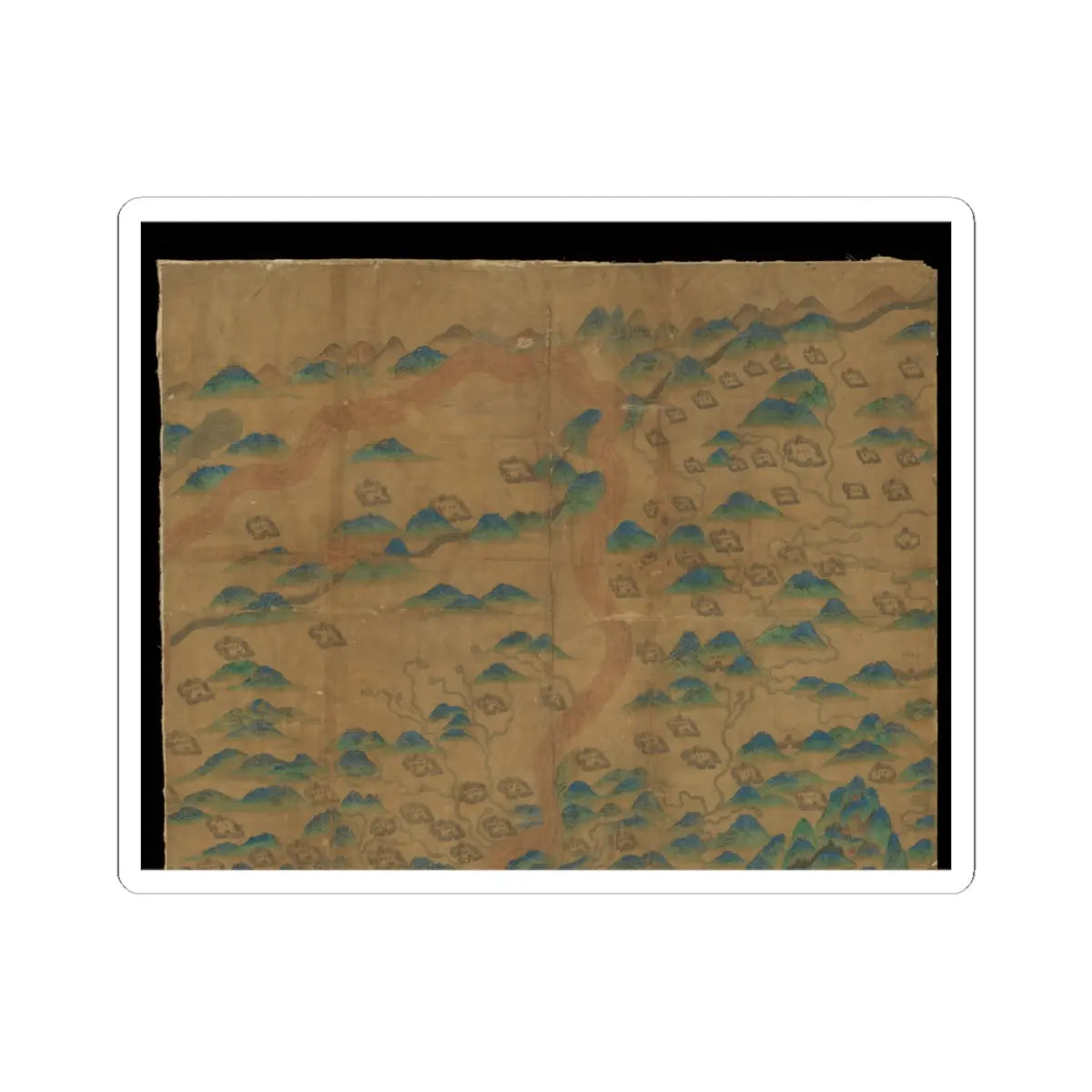 Unidentified artist - Map of China - unknown v6 - STICKER Vinyl Kiss-Cut Decal