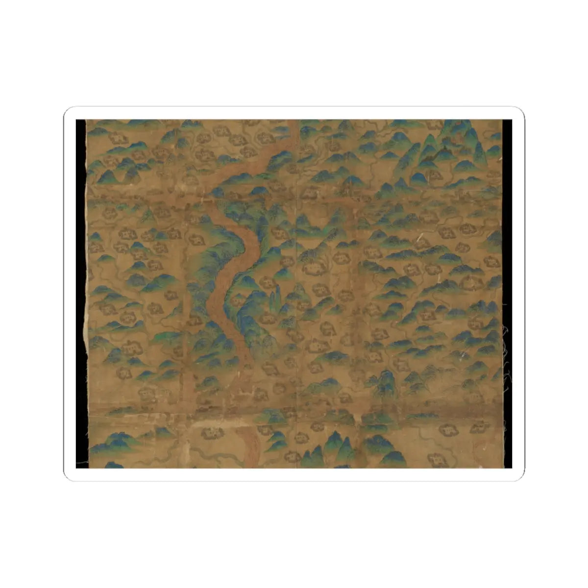 Unidentified artist - Map of China - unknown v7 - STICKER Vinyl Kiss-Cut Decal