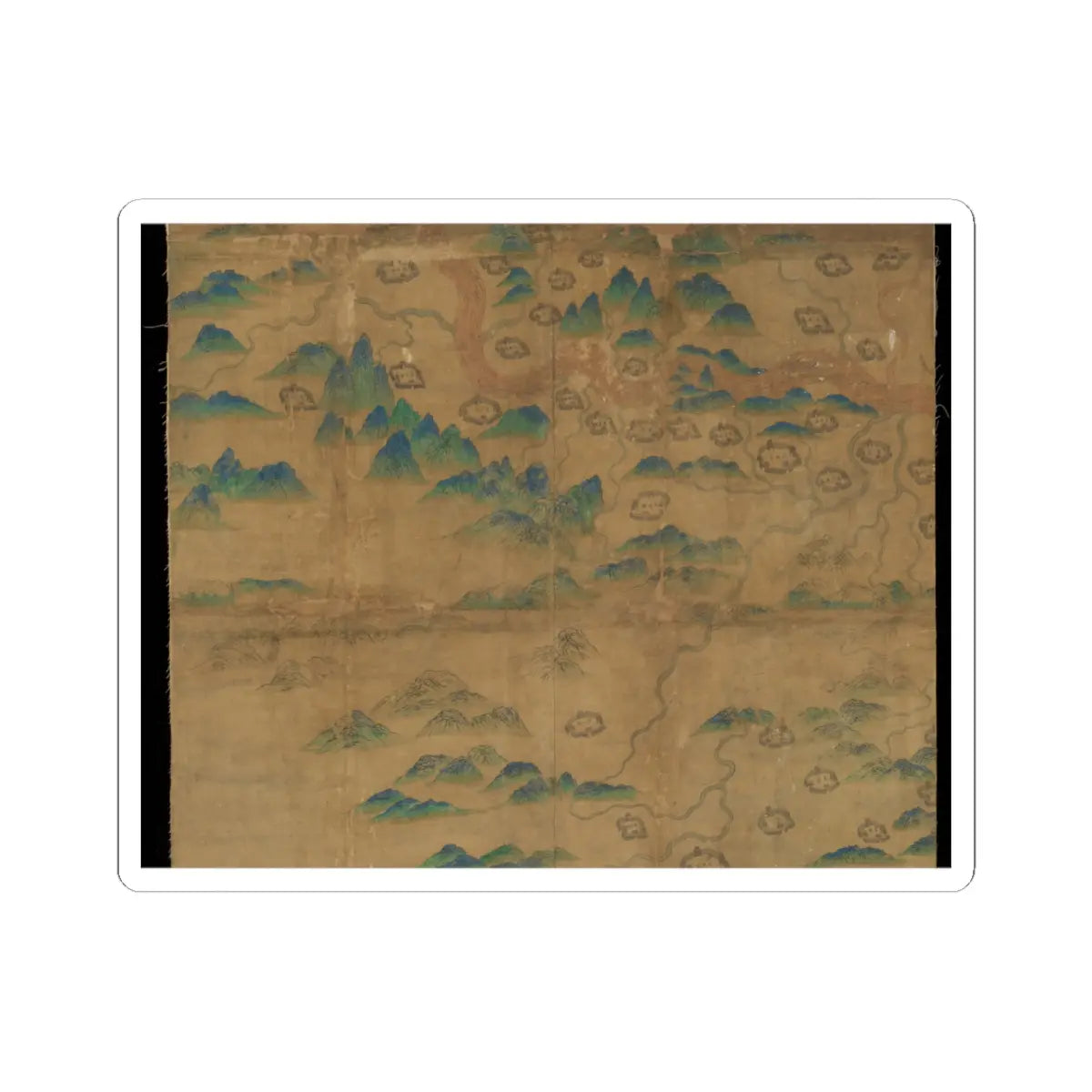 Unidentified artist - Map of China - unknown v8 - STICKER Vinyl Kiss-Cut Decal