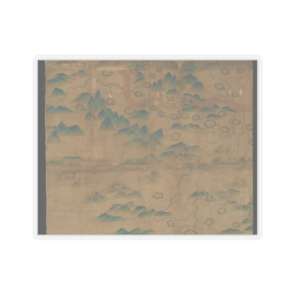 Unidentified artist - Map of China - unknown v8 - STICKER Vinyl Kiss-Cut Decal