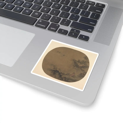 Unidentified artist - Misty Landscape with Scholars and Attendants - unknown - STICKER Vinyl Kiss-Cut Decal