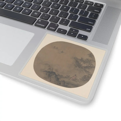 Unidentified artist - Misty Landscape with Scholars and Attendants - unknown - STICKER Vinyl Kiss-Cut Decal