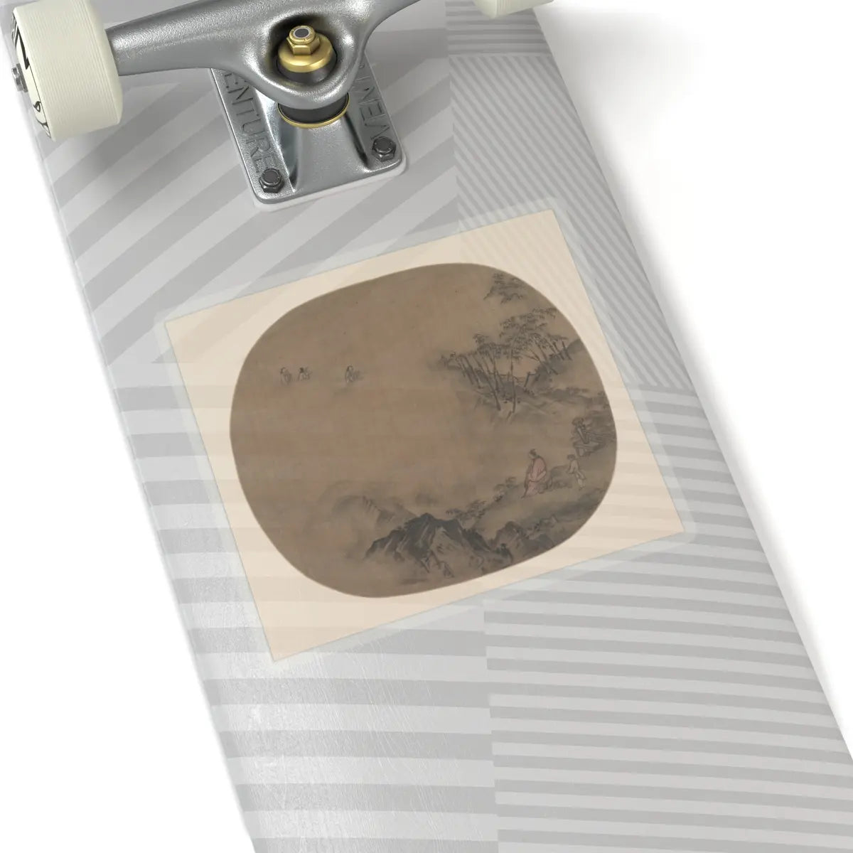 Unidentified artist - Misty Landscape with Scholars and Attendants - unknown - STICKER Vinyl Kiss-Cut Decal