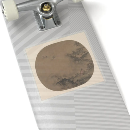 Unidentified artist - Misty Landscape with Scholars and Attendants - unknown - STICKER Vinyl Kiss-Cut Decal