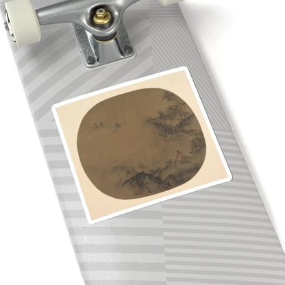 Unidentified artist - Misty Landscape with Scholars and Attendants - unknown - STICKER Vinyl Kiss-Cut Decal
