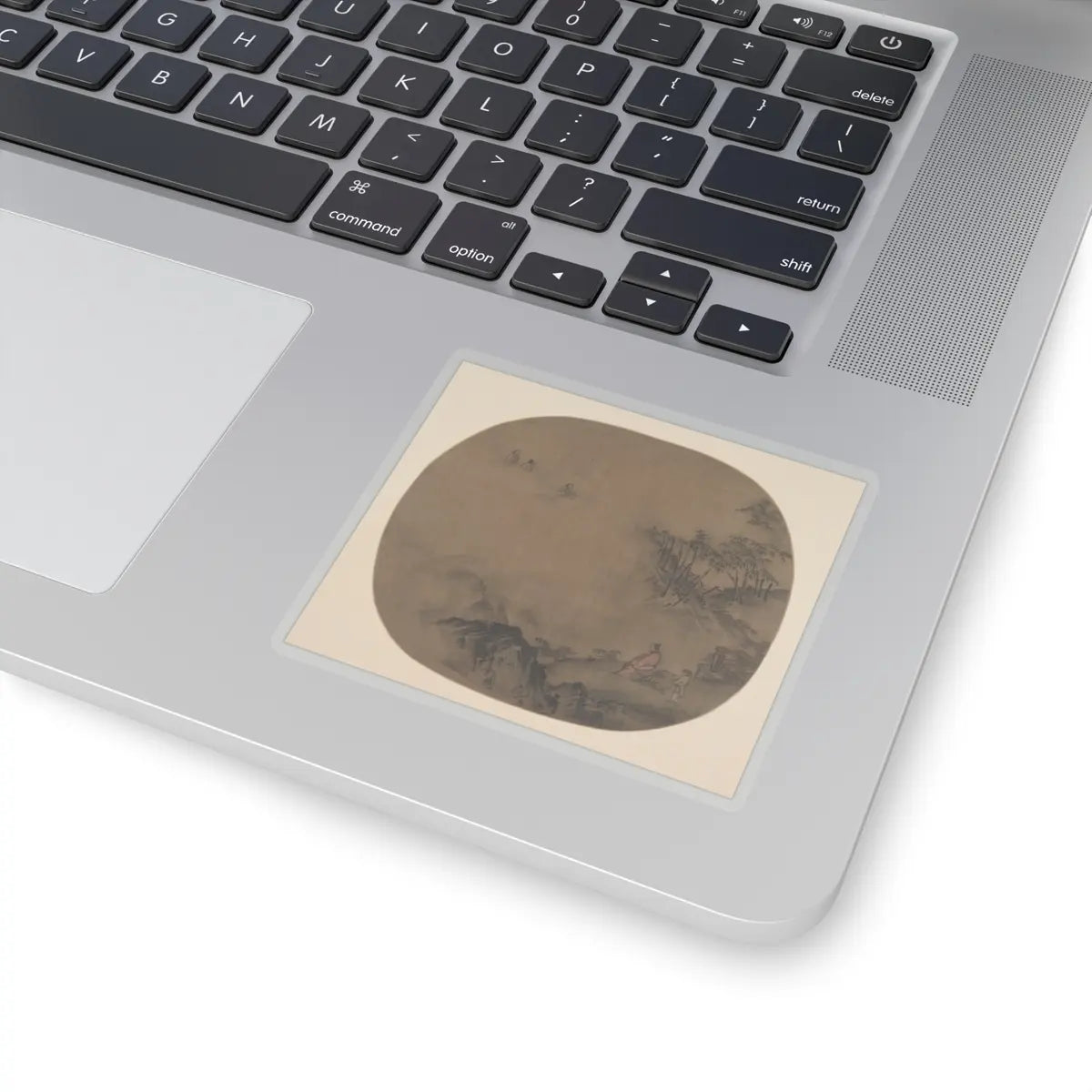 Unidentified artist - Misty Landscape with Scholars and Attendants - unknown - STICKER Vinyl Kiss-Cut Decal