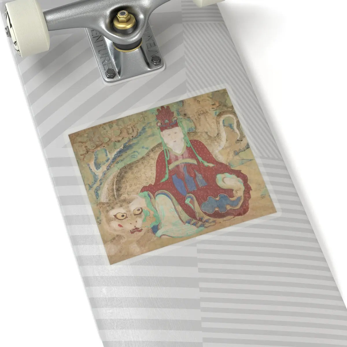 Unidentified artist - Mountain god with tiger - late 19th century v2 - STICKER Vinyl Kiss-Cut Decal