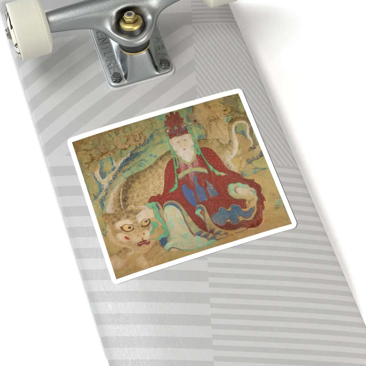 Unidentified artist - Mountain god with tiger - late 19th century v2 - STICKER Vinyl Kiss-Cut Decal