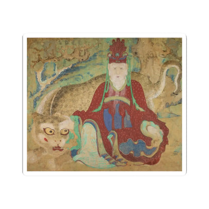 Unidentified artist - Mountain god with tiger - late 19th century v2 - STICKER Vinyl Kiss-Cut Decal