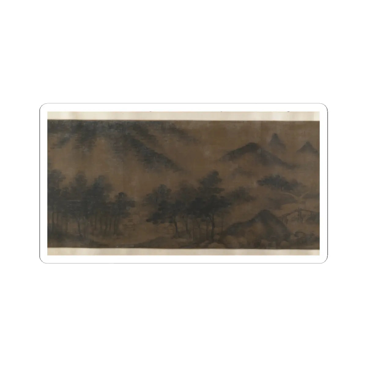 Unidentified artist - Mountain Landscape - unknown v7 - STICKER Vinyl Kiss-Cut Decal