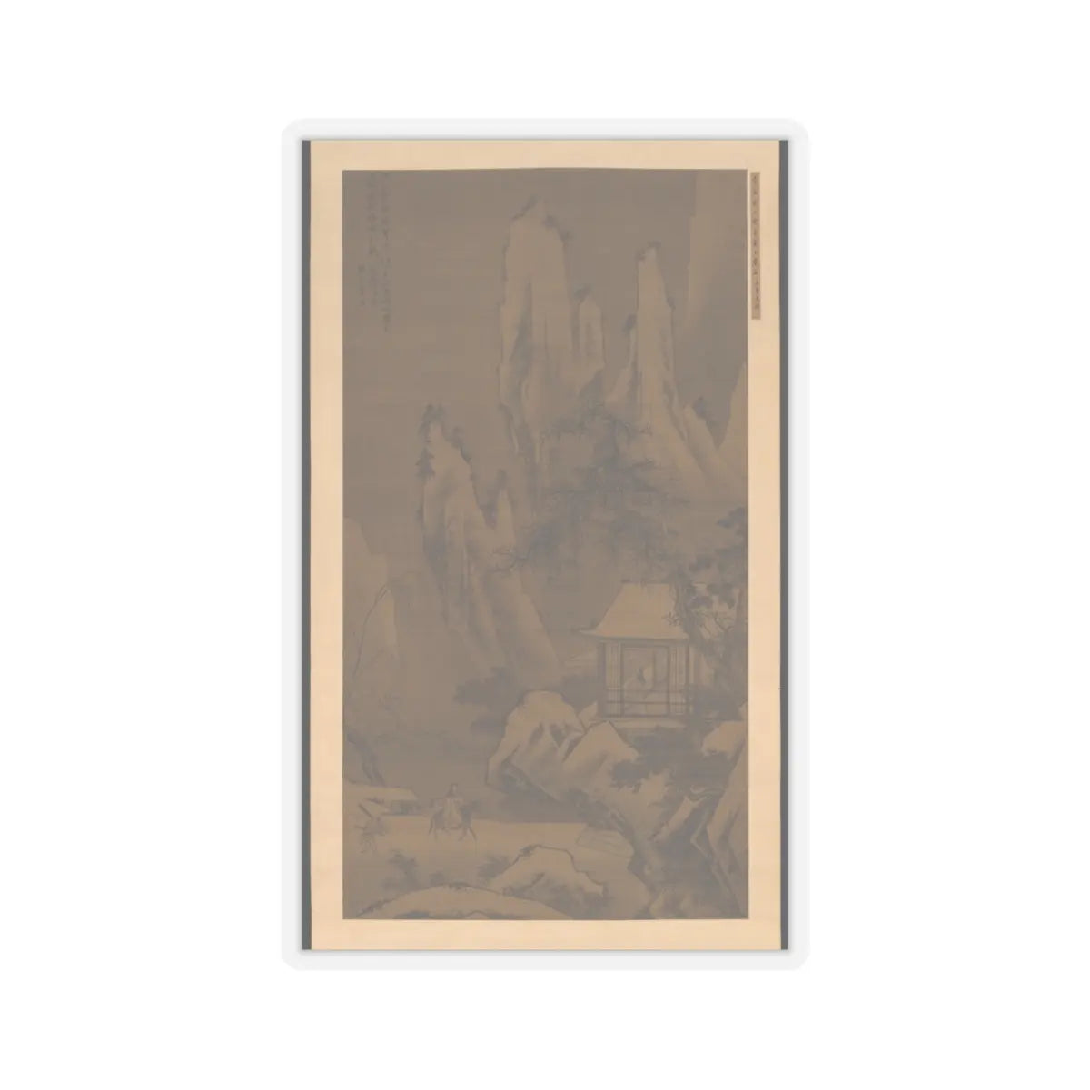 Unidentified artist - Mountain Retreat - mid-16th century v1 - STICKER Vinyl Kiss-Cut Decal