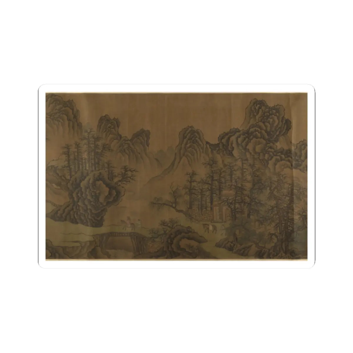 Unidentified artist - Mountain Scenery - unknown v8 - STICKER Vinyl Kiss-Cut Decal
