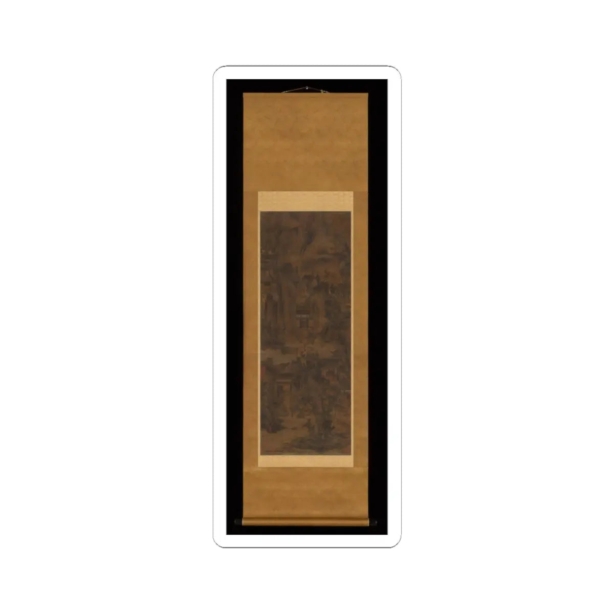 Unidentified artist - Mountains and Pavilions - unknown v2 - STICKER Vinyl Kiss-Cut Decal