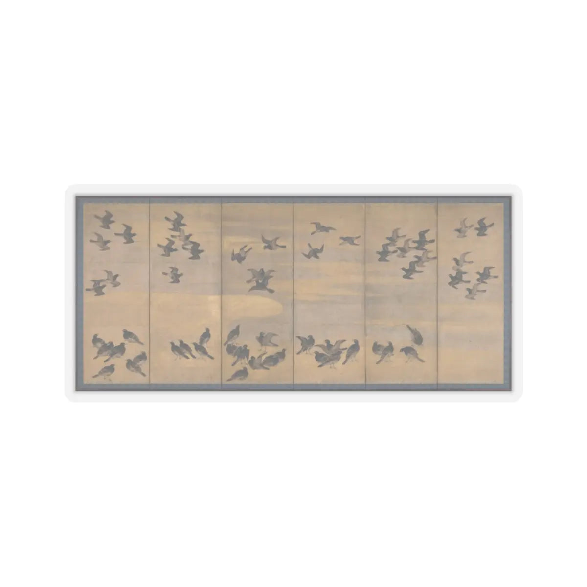 Unidentified artist - Mynah Birds - early 17th century v3 - STICKER Vinyl Kiss-Cut Decal