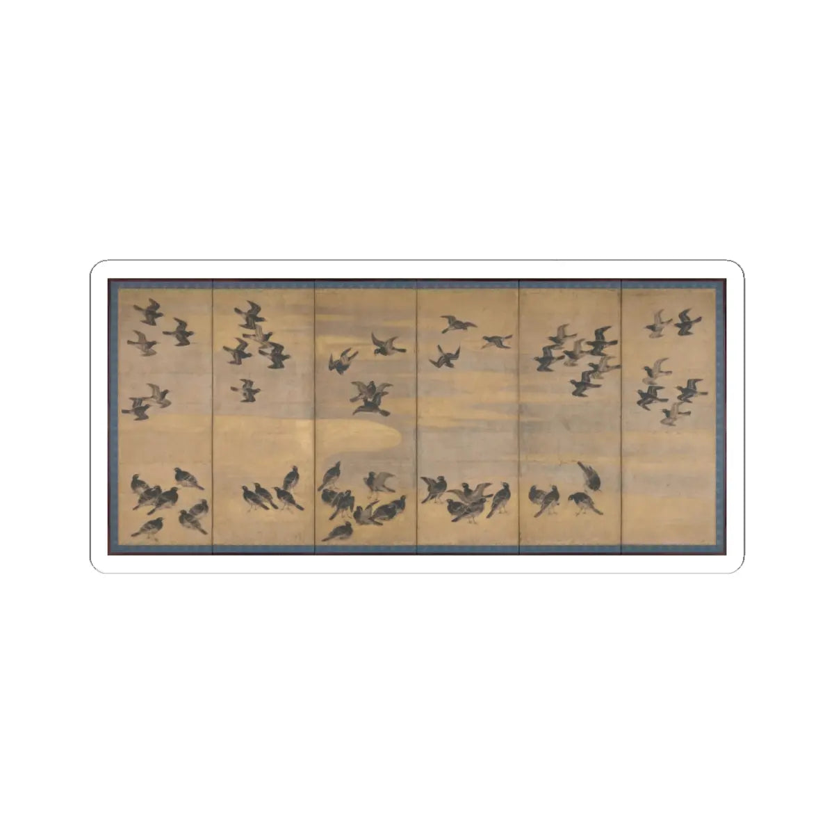 Unidentified artist - Mynah Birds - early 17th century v3 - STICKER Vinyl Kiss-Cut Decal