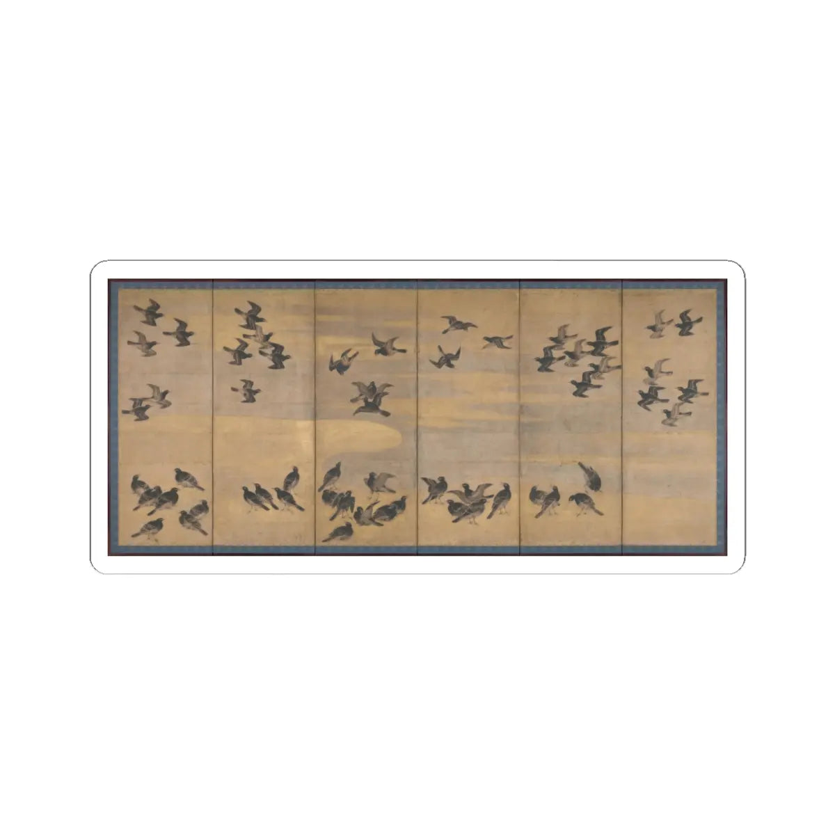 Unidentified artist - Mynah Birds - early 17th century v3 - STICKER Vinyl Kiss-Cut Decal