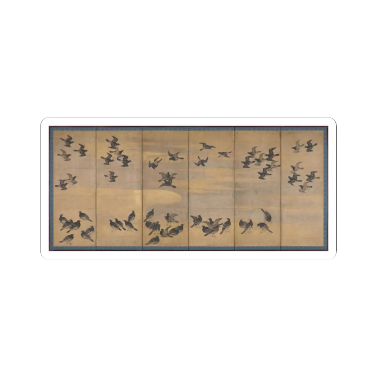 Unidentified artist - Mynah Birds - early 17th century v3 - STICKER Vinyl Kiss-Cut Decal