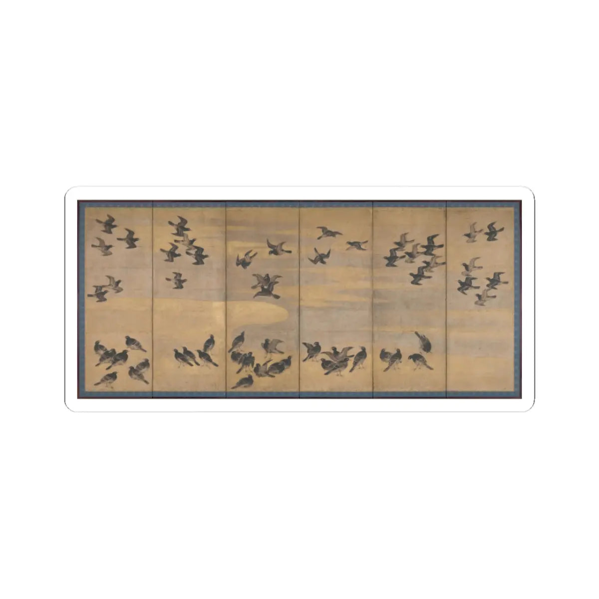 Unidentified artist - Mynah Birds - early 17th century v3 - STICKER Vinyl Kiss-Cut Decal