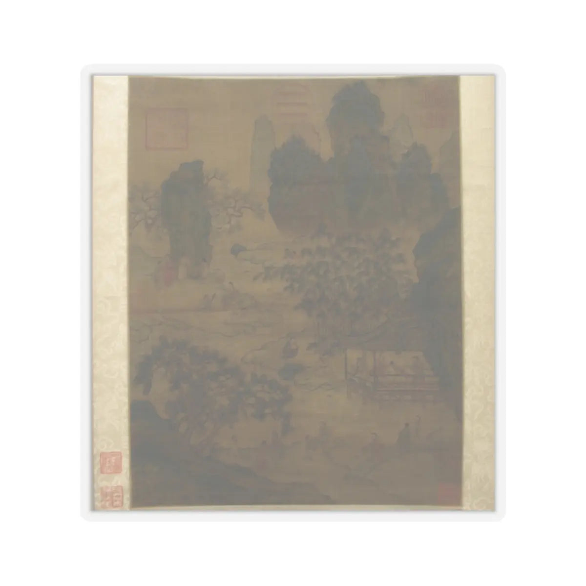 Unidentified artist - Orchid Pavilion or Lanting - unknown v2 - STICKER Vinyl Kiss-Cut Decal