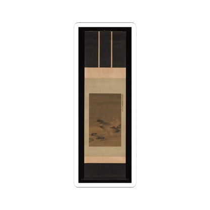 Unidentified artist - Pair of Mallard Ducks on Sandy Beach - unknown v2 - STICKER Vinyl Kiss-Cut Decal