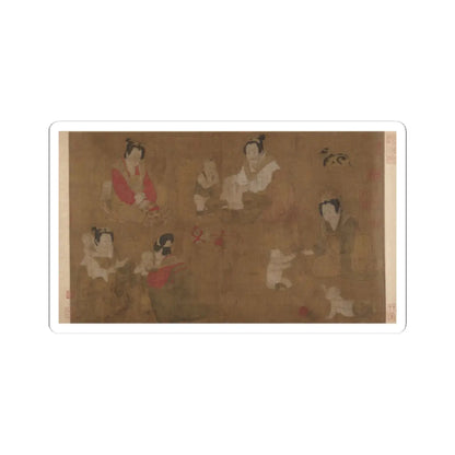 Unidentified artist - Palace ladies bathing children - 11th century v1 - STICKER Vinyl Kiss-Cut Decal