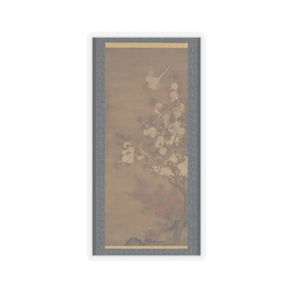 Unidentified artist - Parrots in Flowering Tree - unknown v1 - STICKER Vinyl Kiss-Cut Decal