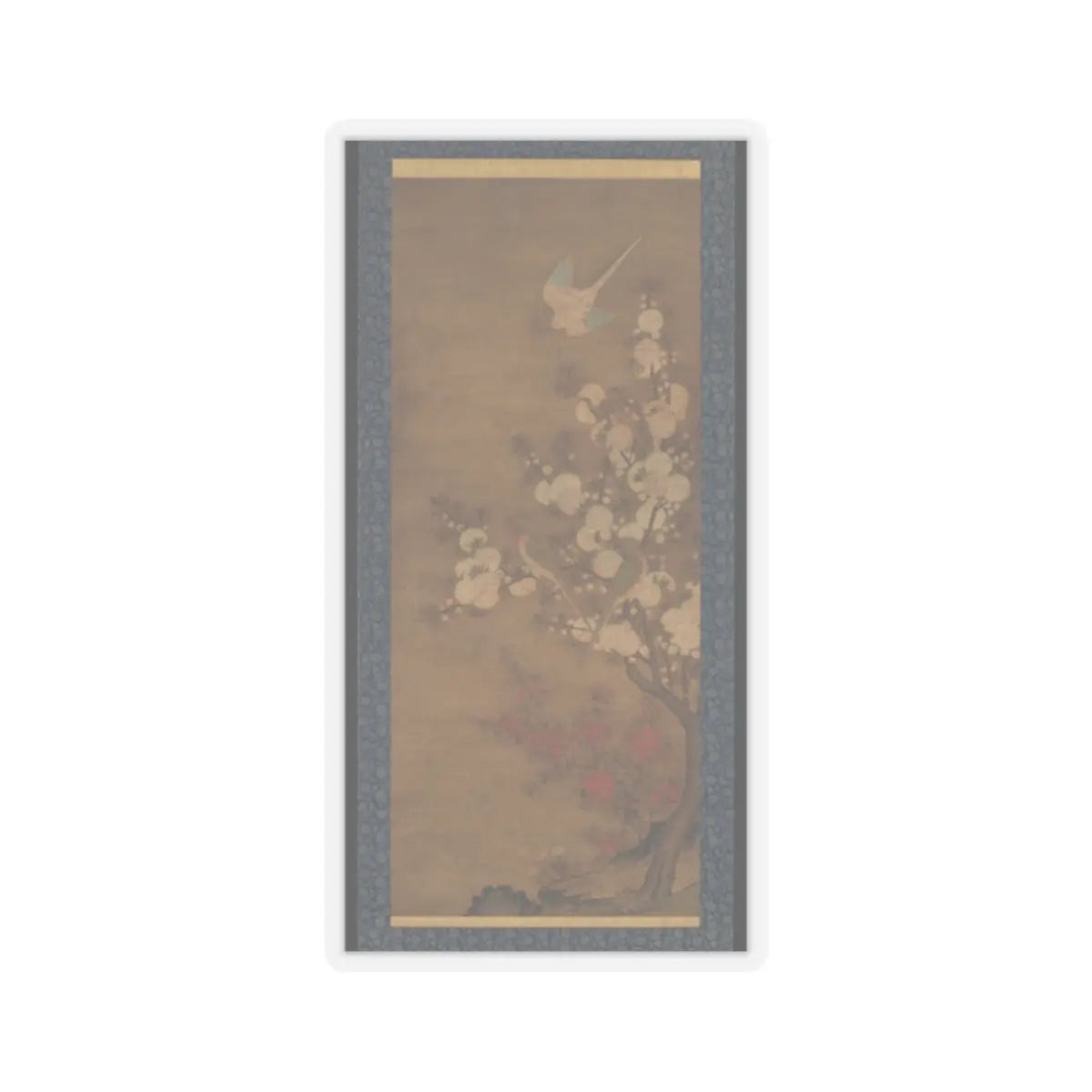 Unidentified artist - Parrots in Flowering Tree - unknown v1 - STICKER Vinyl Kiss-Cut Decal