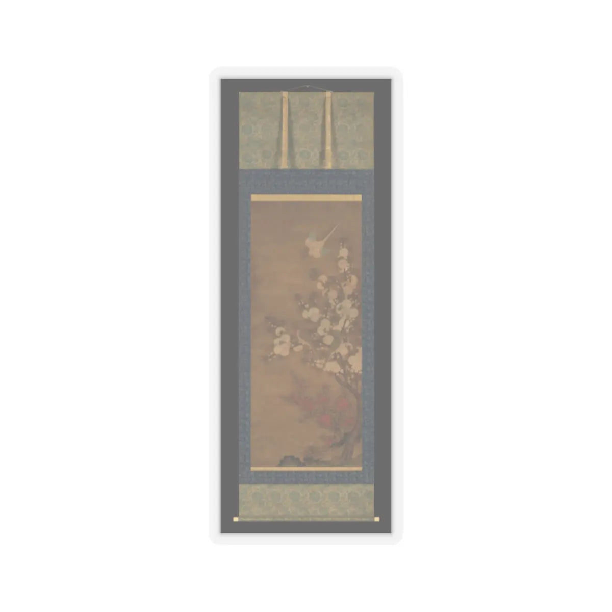 Unidentified artist - Parrots in Flowering Tree - unknown v2 - STICKER Vinyl Kiss-Cut Decal