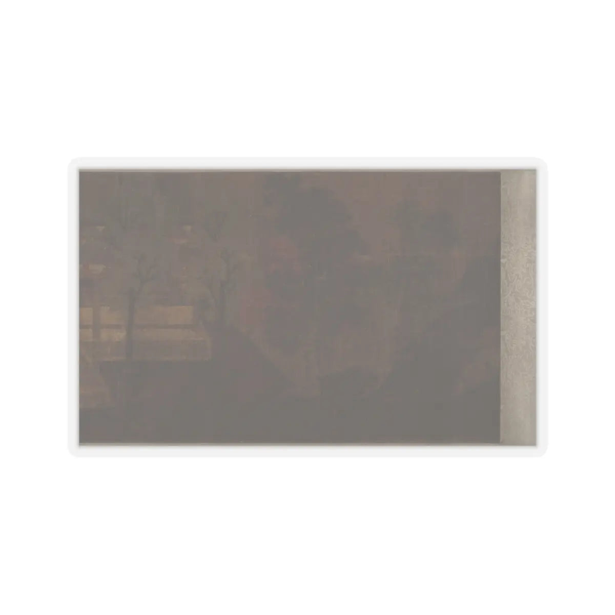 Unidentified artist - Pavilion with Figures - unknown v7 - STICKER Vinyl Kiss-Cut Decal