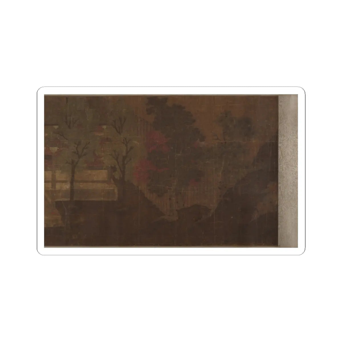 Unidentified artist - Pavilion with Figures - unknown v7 - STICKER Vinyl Kiss-Cut Decal