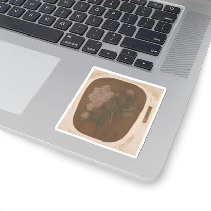Unidentified artist - Peony Flower and Leaves - unknown - STICKER Vinyl Kiss-Cut Decal