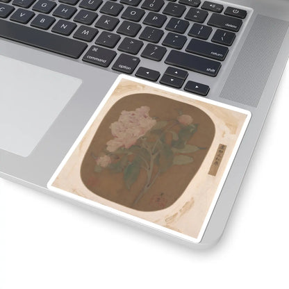 Unidentified artist - Peony Flower and Leaves - unknown - STICKER Vinyl Kiss-Cut Decal