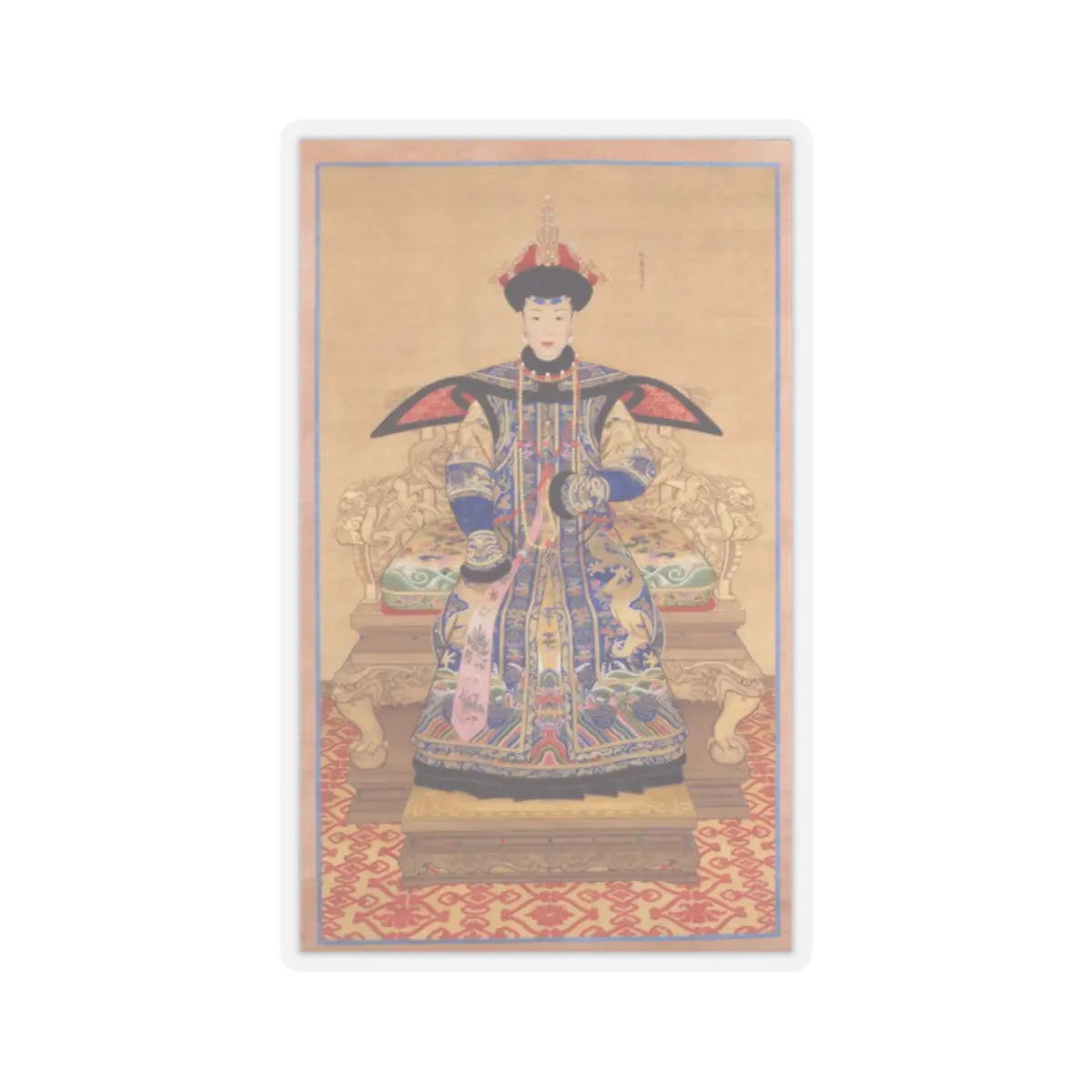 Unidentified artist - Portrait of a Qianlong Empress - 19th century v1 - STICKER Vinyl Kiss-Cut Decal
