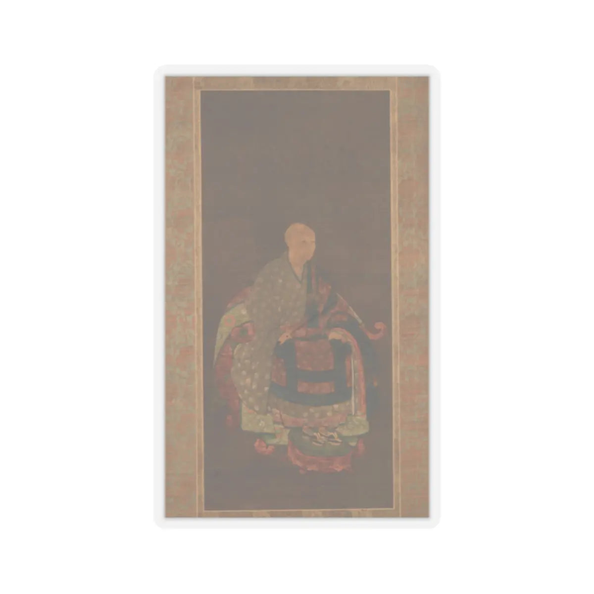 Unidentified artist - Portrait of Shun'oku Myōha - ca. 1383 v1 - STICKER Vinyl Kiss-Cut Decal