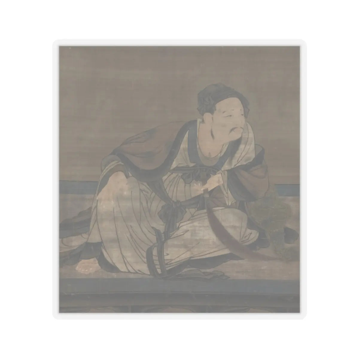 Unidentified artist - Portrait of Vimalakirti - unknown v3 - STICKER Vinyl Kiss-Cut Decal