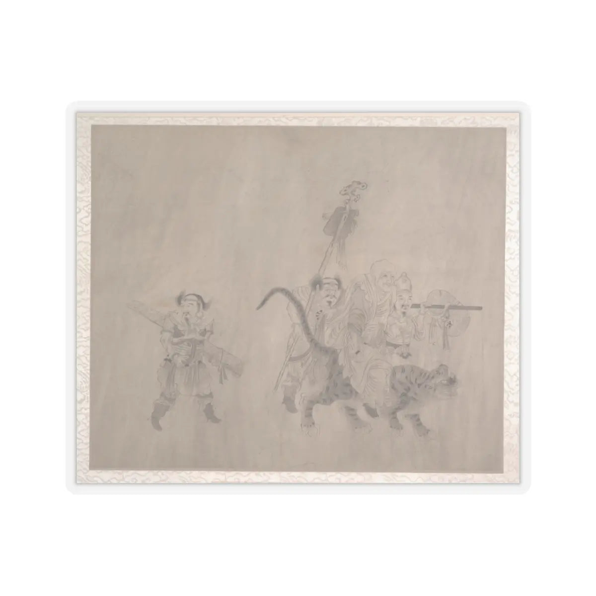 Unidentified artist - Procession of Arhats - unknown v10 - STICKER Vinyl Kiss-Cut Decal