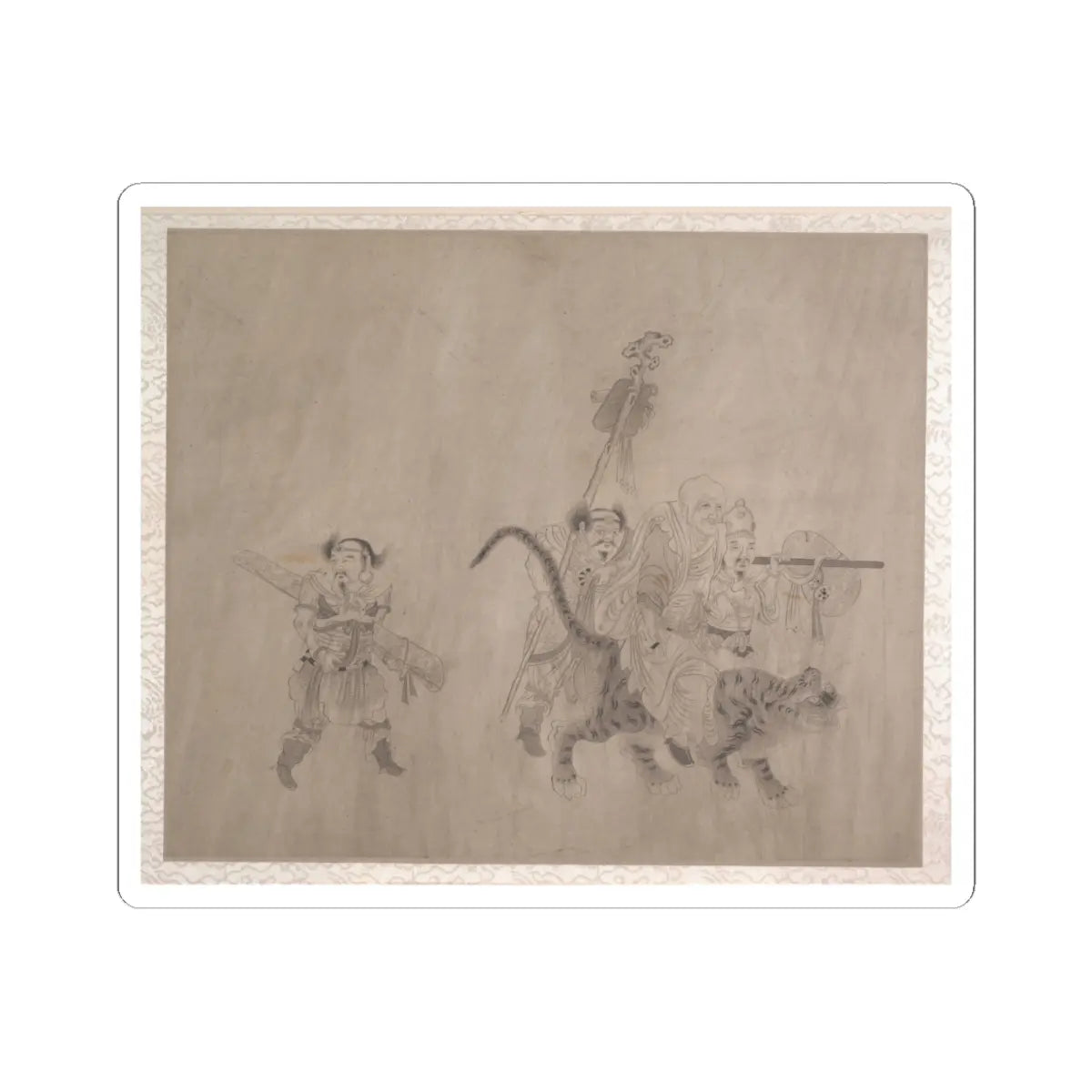 Unidentified artist - Procession of Arhats - unknown v10 - STICKER Vinyl Kiss-Cut Decal