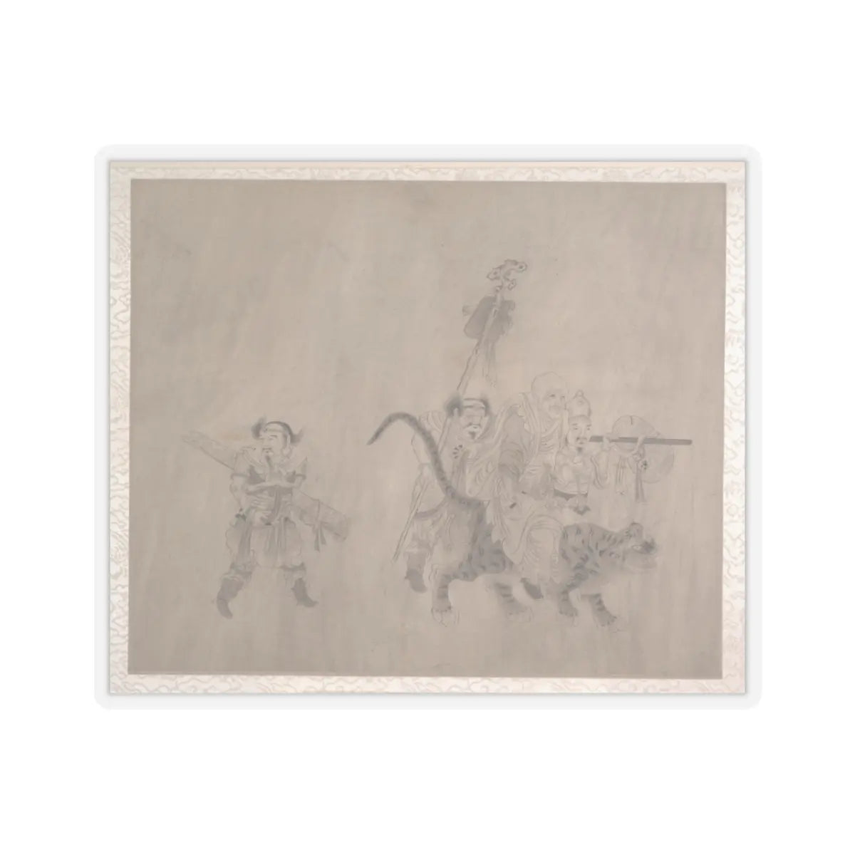 Unidentified artist - Procession of Arhats - unknown v10 - STICKER Vinyl Kiss-Cut Decal