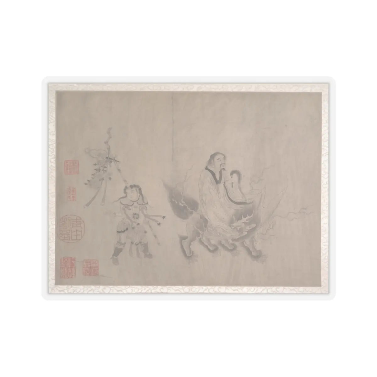 Unidentified artist - Procession of Arhats - unknown v3 - STICKER Vinyl Kiss-Cut Decal