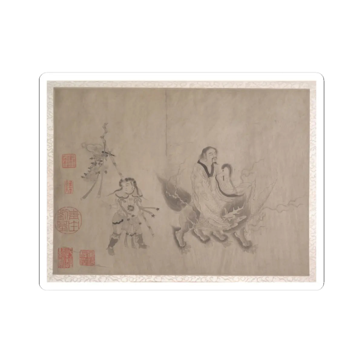 Unidentified artist - Procession of Arhats - unknown v3 - STICKER Vinyl Kiss-Cut Decal