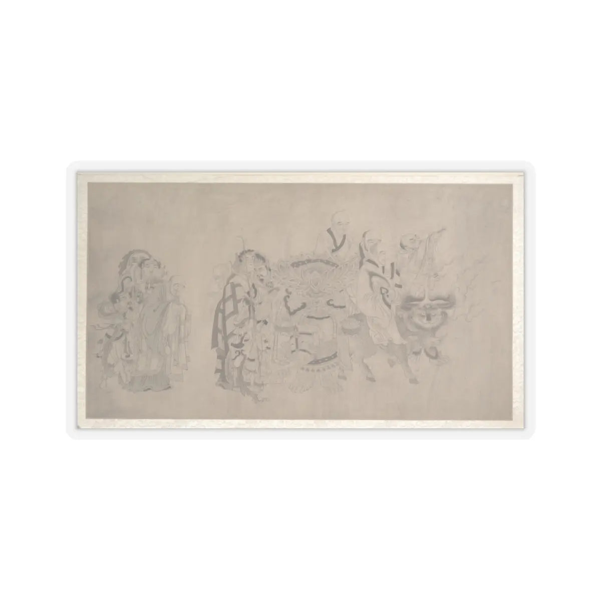 Unidentified artist - Procession of Arhats - unknown v5 - STICKER Vinyl Kiss-Cut Decal