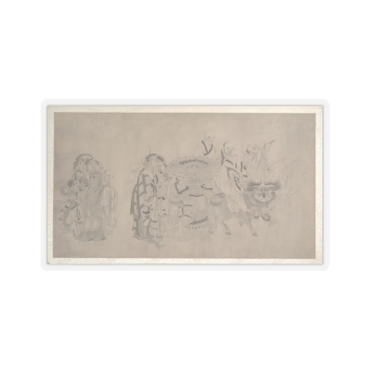 Unidentified artist - Procession of Arhats - unknown v5 - STICKER Vinyl Kiss-Cut Decal