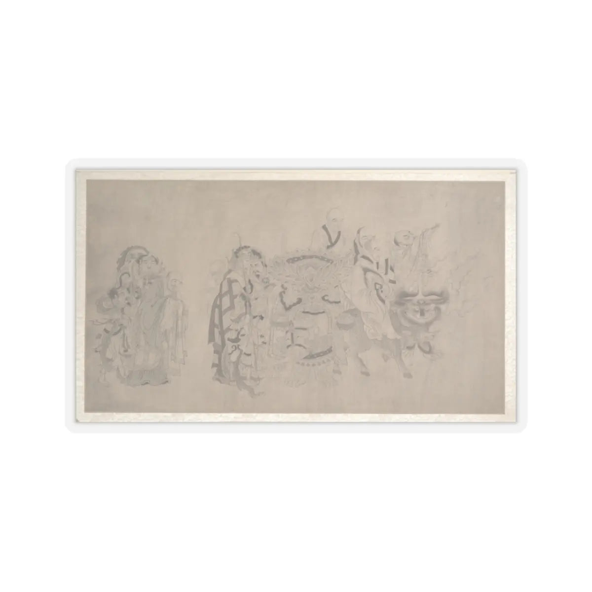Unidentified artist - Procession of Arhats - unknown v5 - STICKER Vinyl Kiss-Cut Decal