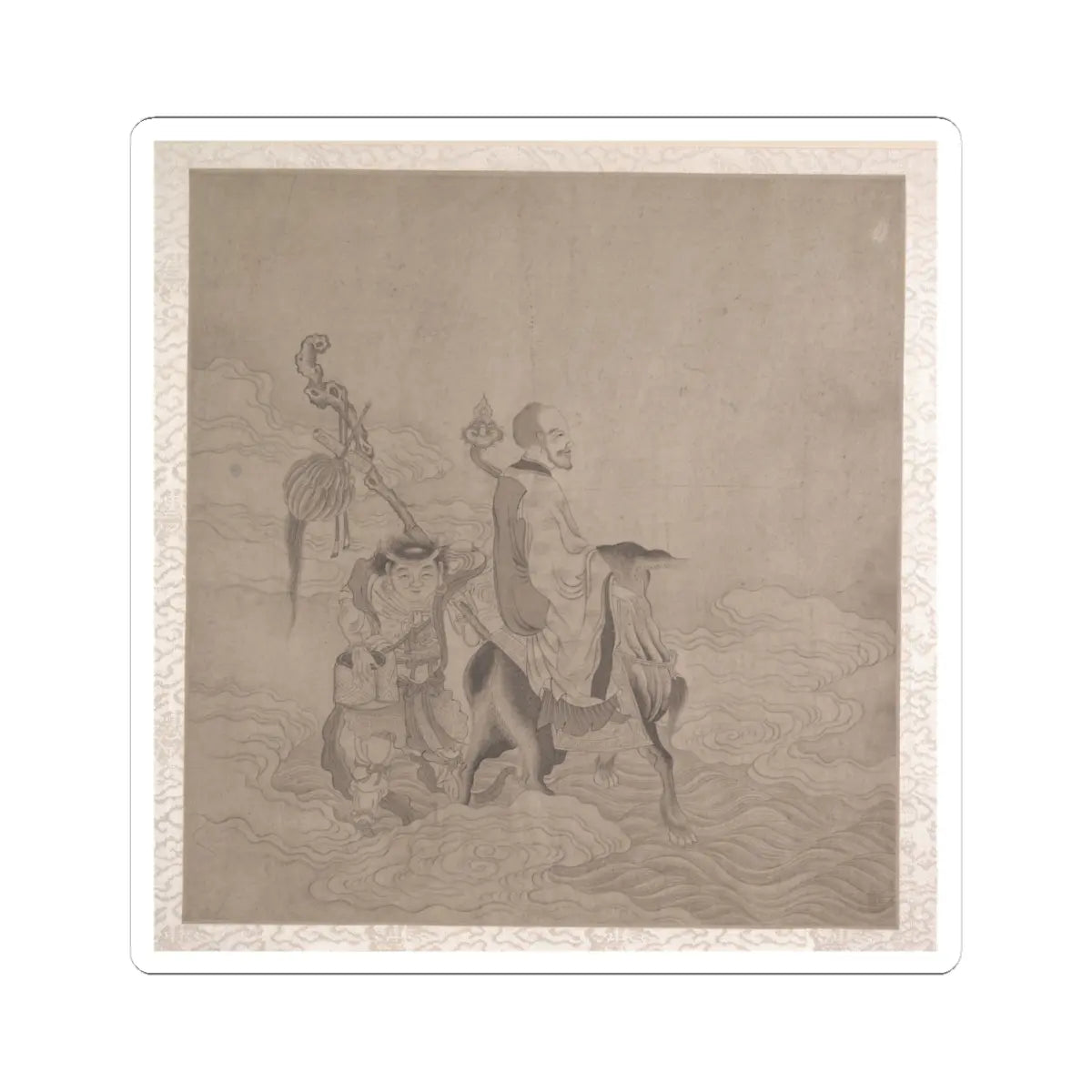 Unidentified artist - Procession of Arhats - unknown v7 - STICKER Vinyl Kiss-Cut Decal