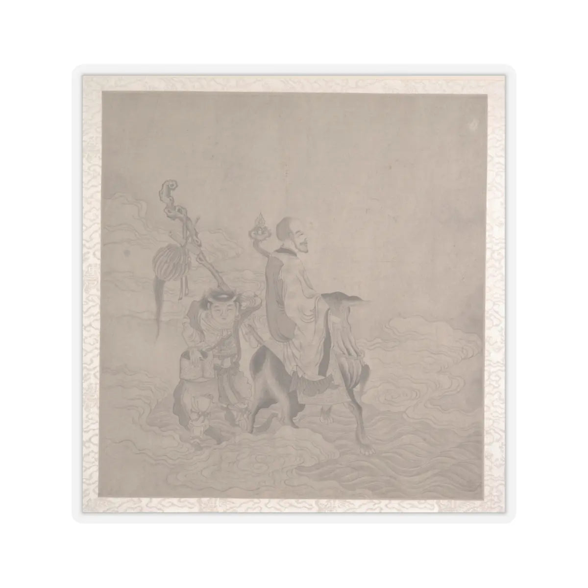 Unidentified artist - Procession of Arhats - unknown v7 - STICKER Vinyl Kiss-Cut Decal