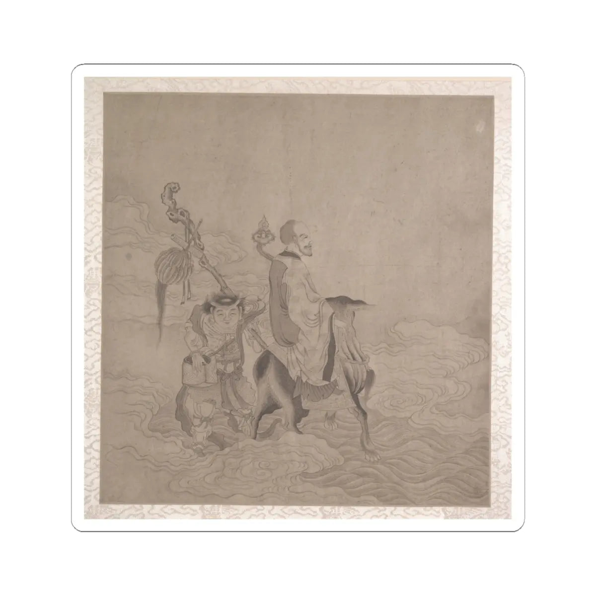Unidentified artist - Procession of Arhats - unknown v7 - STICKER Vinyl Kiss-Cut Decal