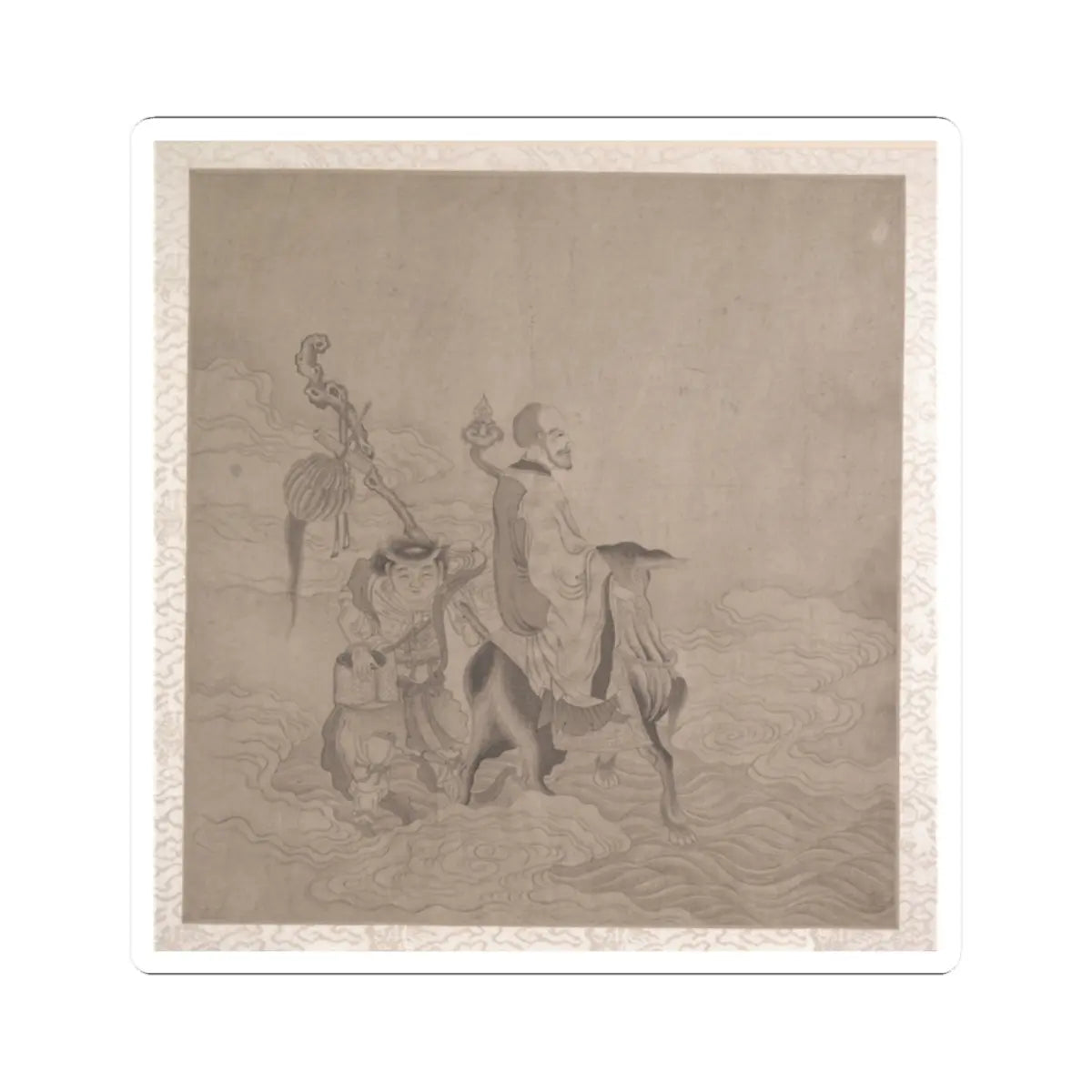 Unidentified artist - Procession of Arhats - unknown v7 - STICKER Vinyl Kiss-Cut Decal