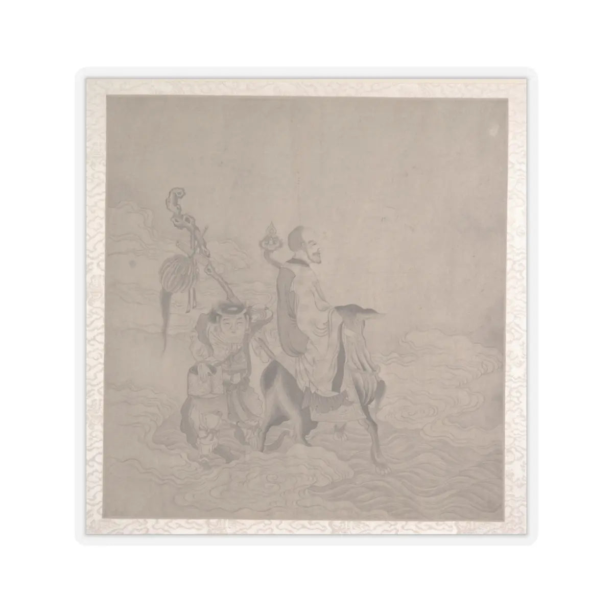 Unidentified artist - Procession of Arhats - unknown v7 - STICKER Vinyl Kiss-Cut Decal