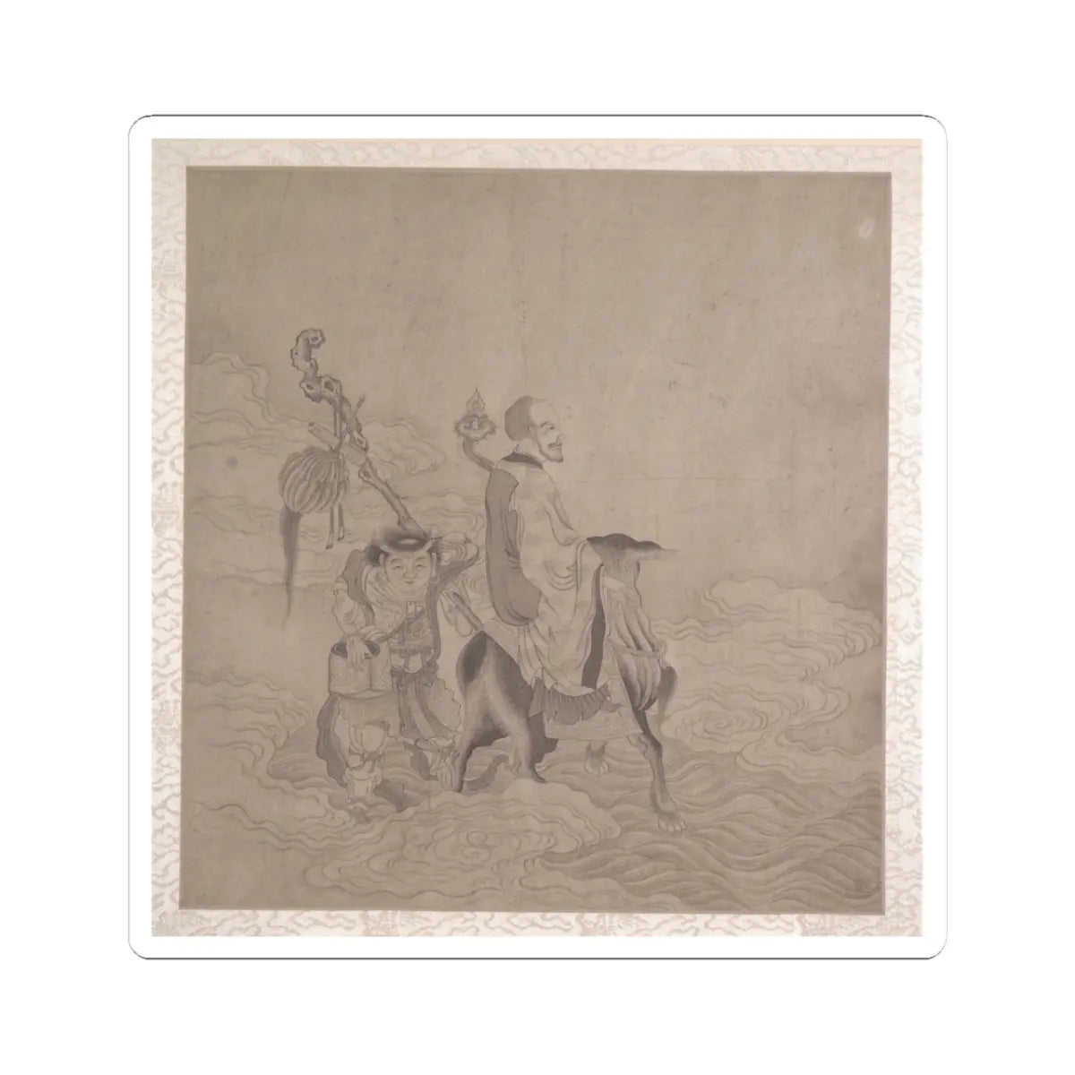 Unidentified artist - Procession of Arhats - unknown v7 - STICKER Vinyl Kiss-Cut Decal