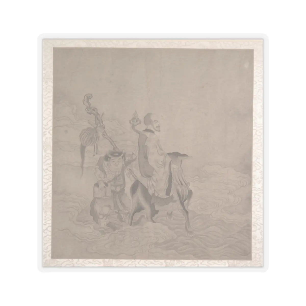 Unidentified artist - Procession of Arhats - unknown v7 - STICKER Vinyl Kiss-Cut Decal